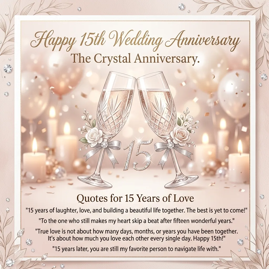 Sweet 15th Wedding Anniversary Quotes