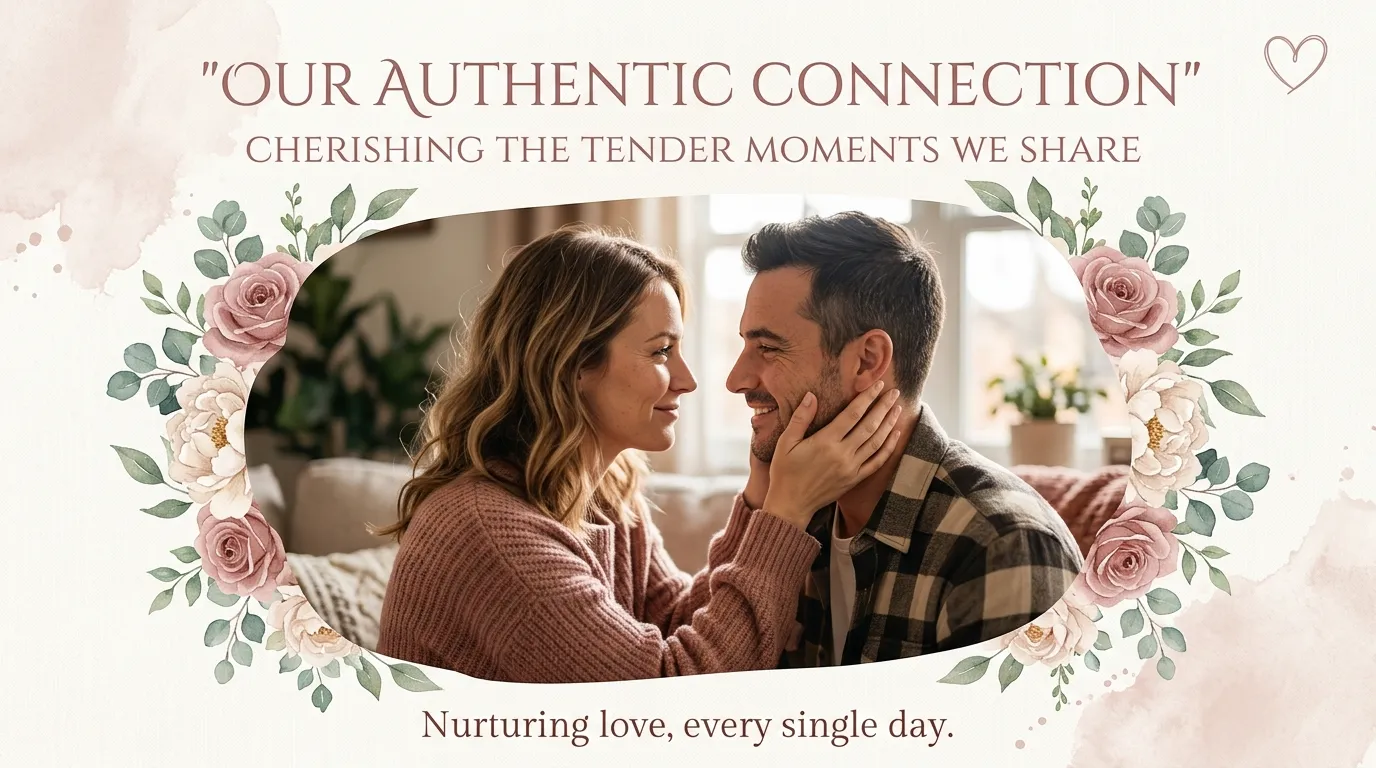 Wife looking tenderly at husband illustrating anniversary quotes for husband from wife