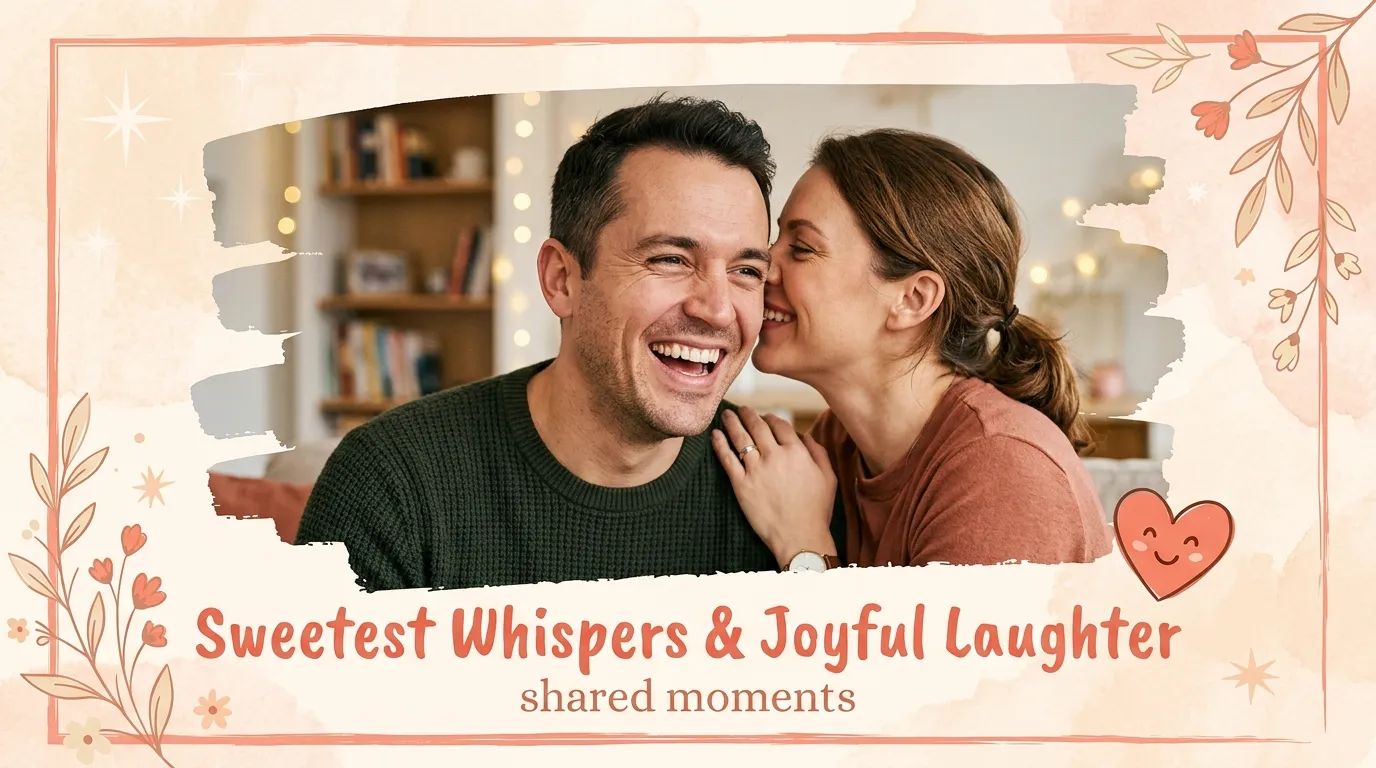 Husband smiling warmly for anniversary quotes for husband to make him smile