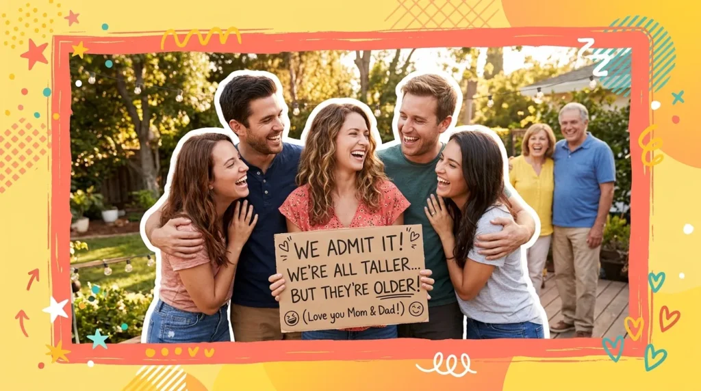 Siblings laughing together illustrating funny quotes from the kids together design