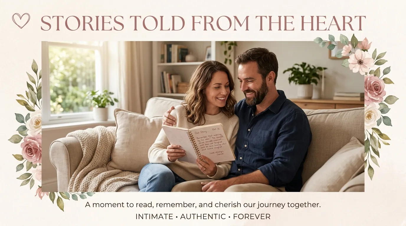 Wife reading a heartfelt letter for long heartfelt wishes from wife to husband